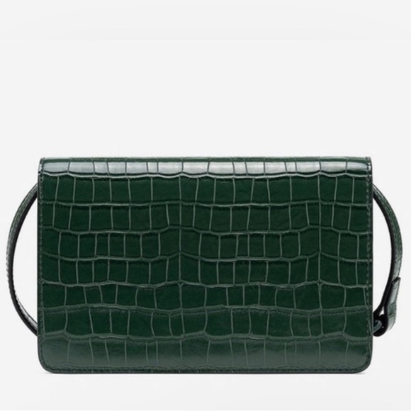 JW PEI Julia Chain Strap Detail Croc Embossed Purse - Picture 3 of 9